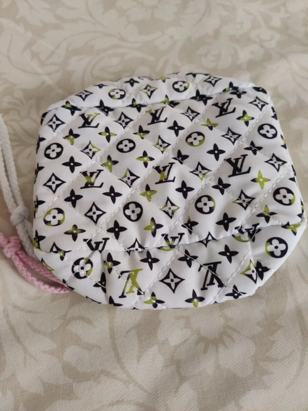 NEW Quilted Fabric Cosmetic/Makeup Train Case Travel Toiletry Bag